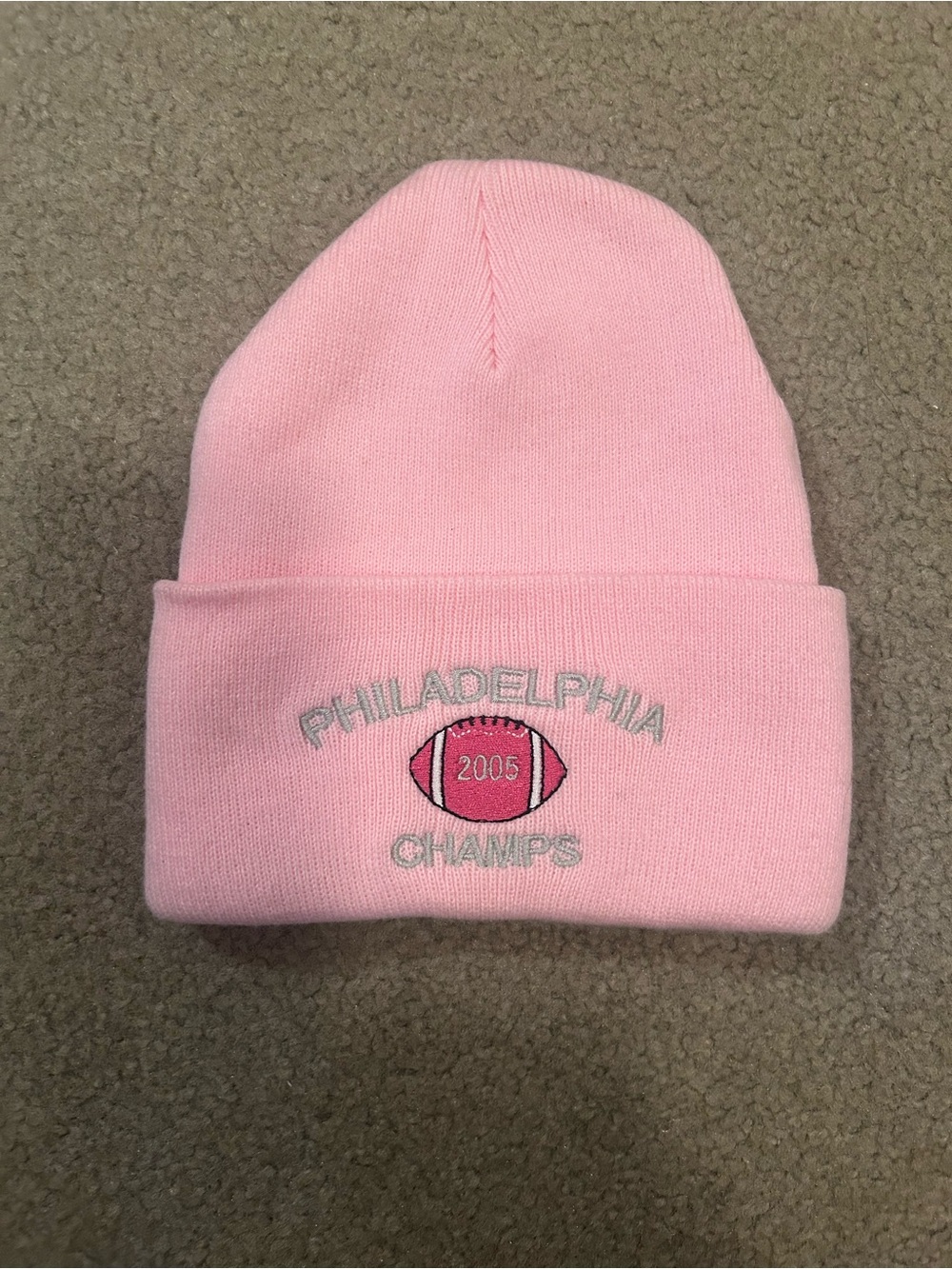 Philadelphia Eagles 2005 Champs Women’s Pink Beanie Hat